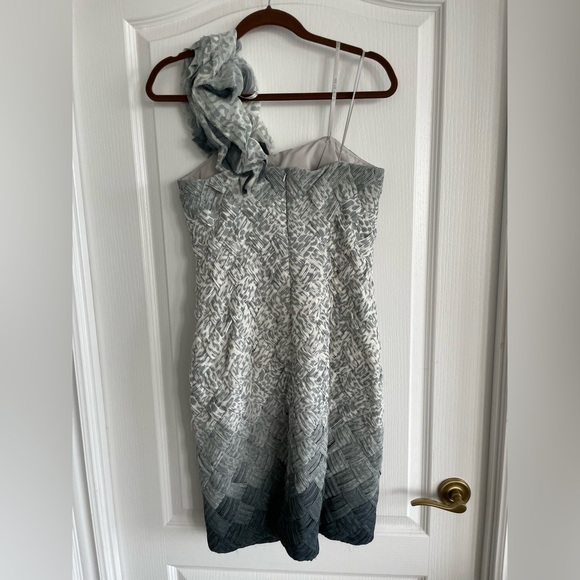 Mikael Aghal Ombré One Shoulder Party Dress Size 6 - Picture 5 of 10